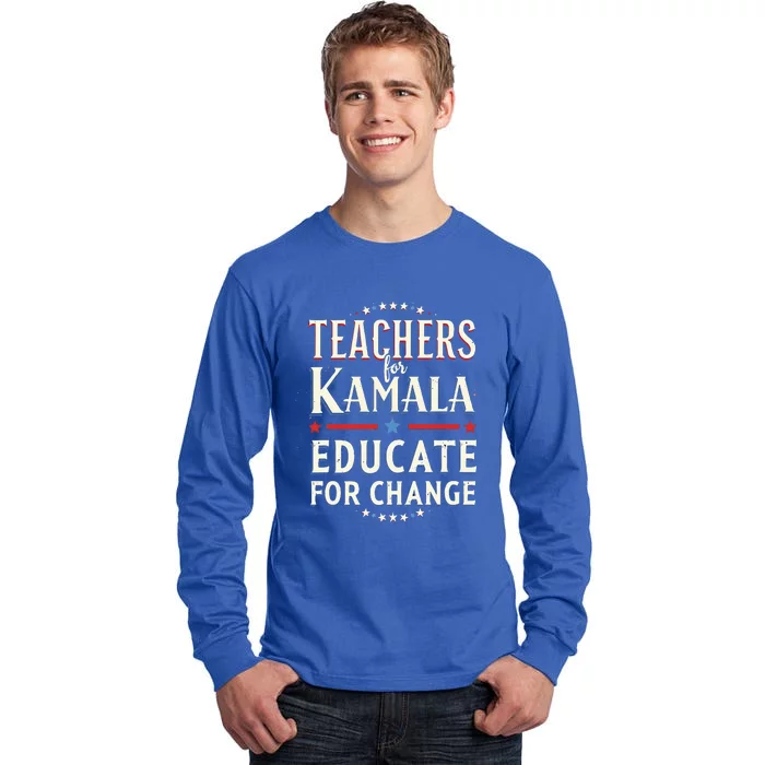 Educators Support Kamala Harris Education Teacher Harris Tall Long Sleeve T-Shirt