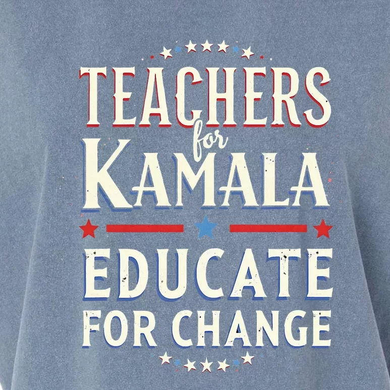 Educators Support Kamala Harris Education Teacher Harris Garment-Dyed Women's Muscle Tee