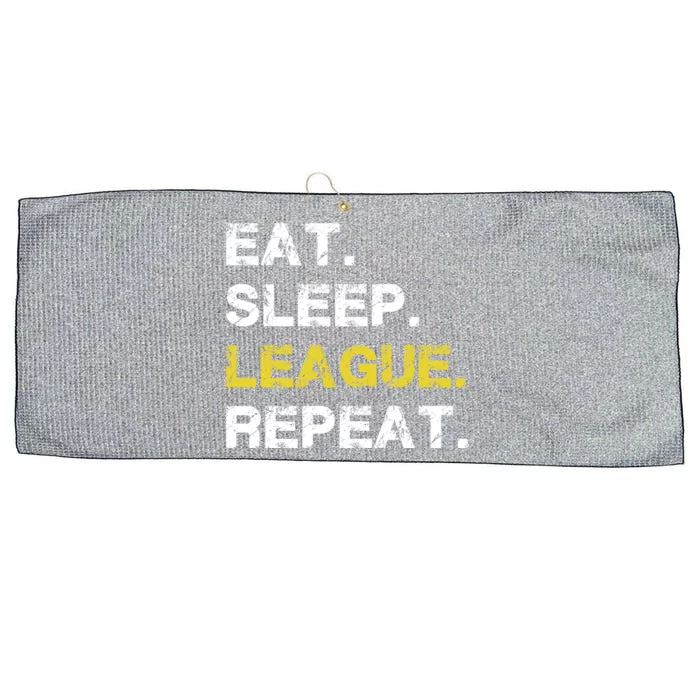 Eat Sleep League Repeat Sports Game Gaming Gift Cool Gift Large Microfiber Waffle Golf Towel