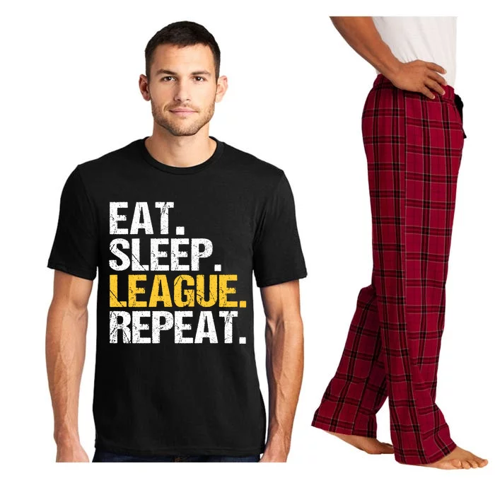 Eat Sleep League Repeat Sports Game Gaming Cute Gift Pajama Set