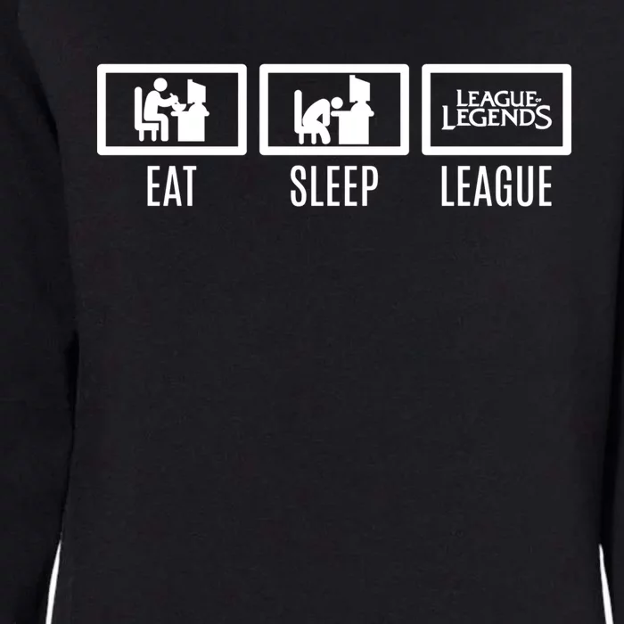 Eat Sleep League Repeat Gift Challenger Funny Gift Womens California Wash Sweatshirt