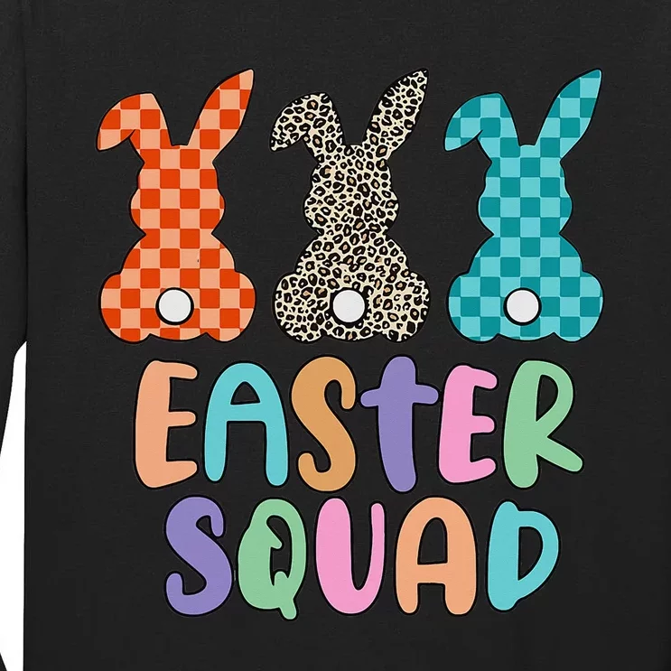 Easter Squad Leopard Bunny Gift for easter day Tall Long Sleeve T-Shirt