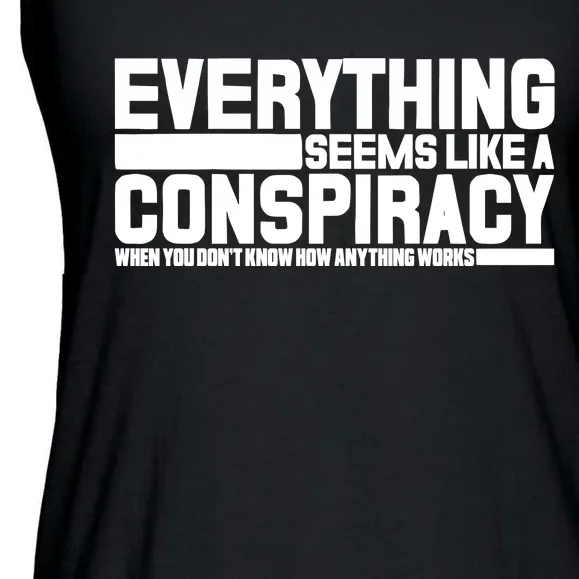 Everything Seems Like A Conspiracy Ladies Essential Flowy Tank