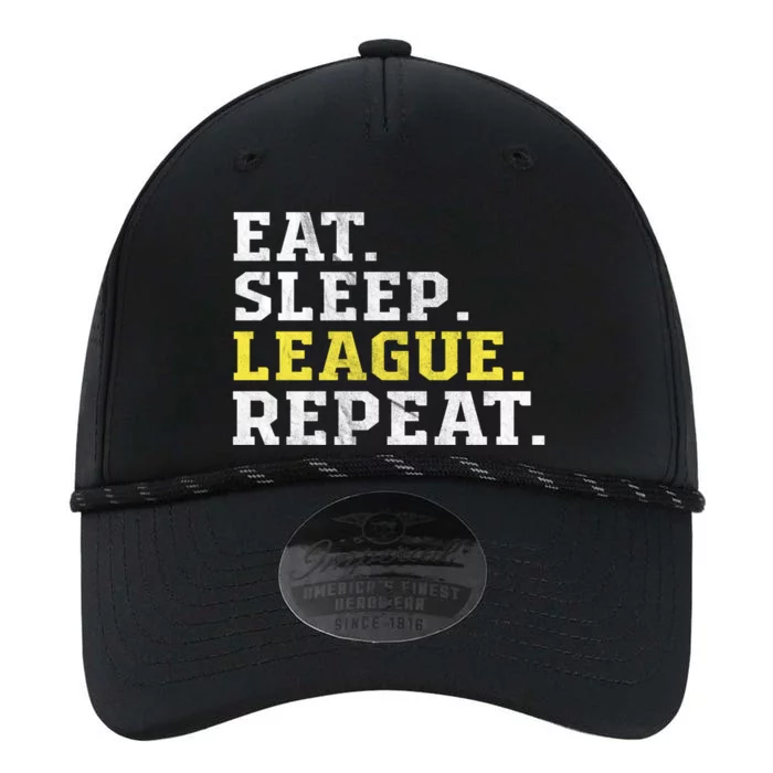 Eat Sleep League Repeat Sports Game Gaming Gift Funny Gift Performance The Dyno Cap