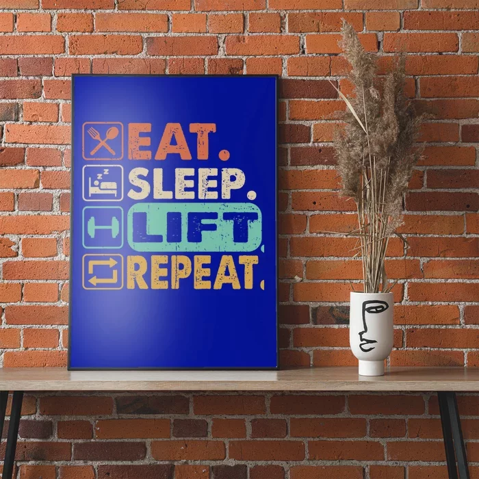 Eat Sleep Lift Repeat Gym Bodybuilding Gift Poster