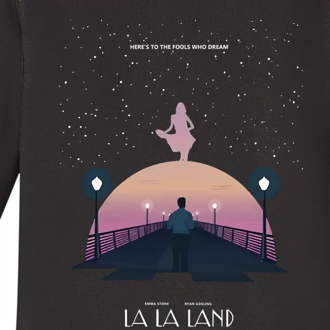 Emma Stone La La Land Here To The Fools Who Dream Baby Long Sleeve Bodysuit