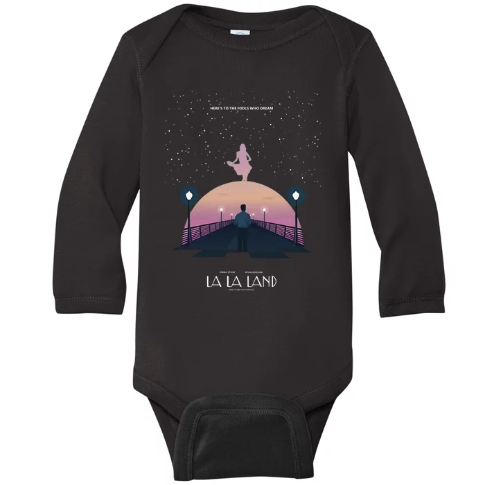 Emma Stone La La Land Here To The Fools Who Dream Baby Long Sleeve Bodysuit