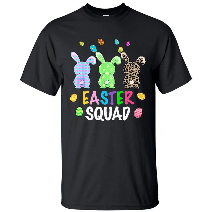 Easter Squad Leopard Bunny Rabbit Eggs hunting Tall T-Shirt