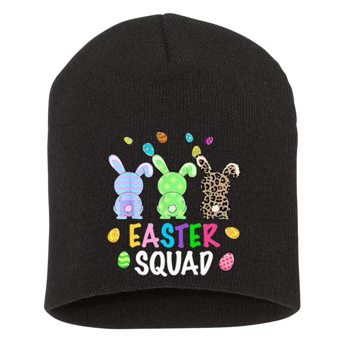 Easter Squad Leopard Bunny Rabbit Eggs hunting Short Acrylic Beanie