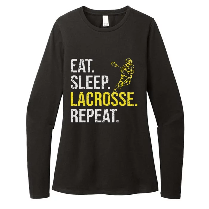 Eat Sleep Lacrosse Repeat Sports Team Gifts Men Fathers Day Womens CVC Long Sleeve Shirt