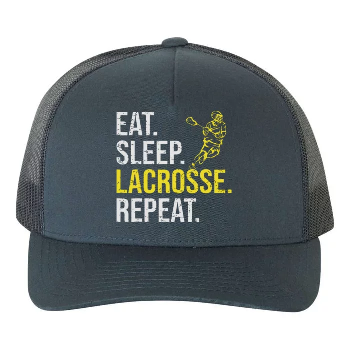 Eat Sleep Lacrosse Repeat Sports Team Gifts Men Fathers Day Yupoong Adult 5-Panel Trucker Hat