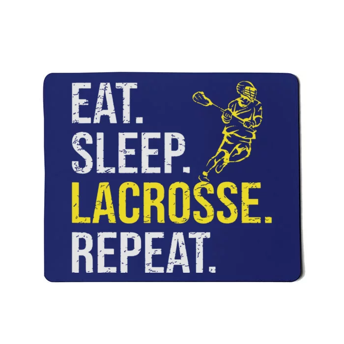 Eat Sleep Lacrosse Repeat Sports Team Gifts Men Fathers Day Mousepad