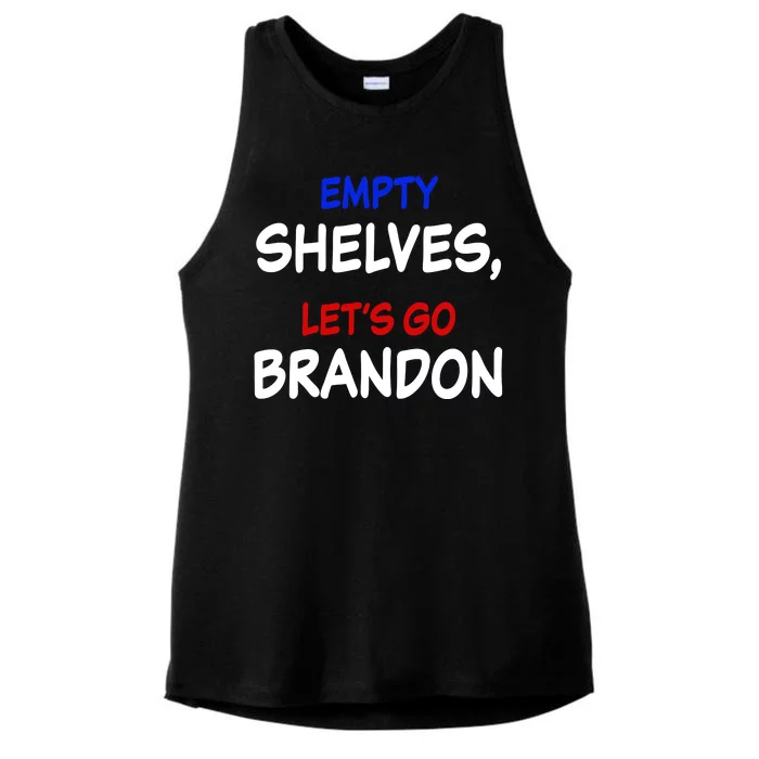 Empty Shelves Let's Go Brandon Classic Ladies Tri-Blend Wicking Tank