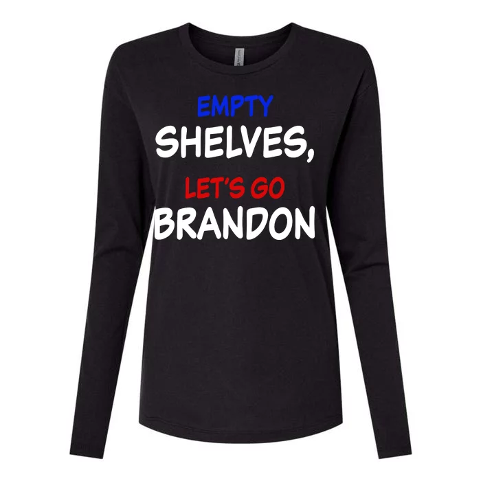 Empty Shelves Let's Go Brandon Classic Womens Cotton Relaxed Long Sleeve T-Shirt