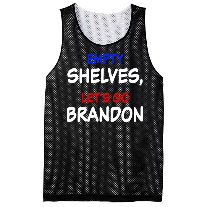 Empty Shelves Let's Go Brandon Classic Mesh Reversible Basketball Jersey Tank