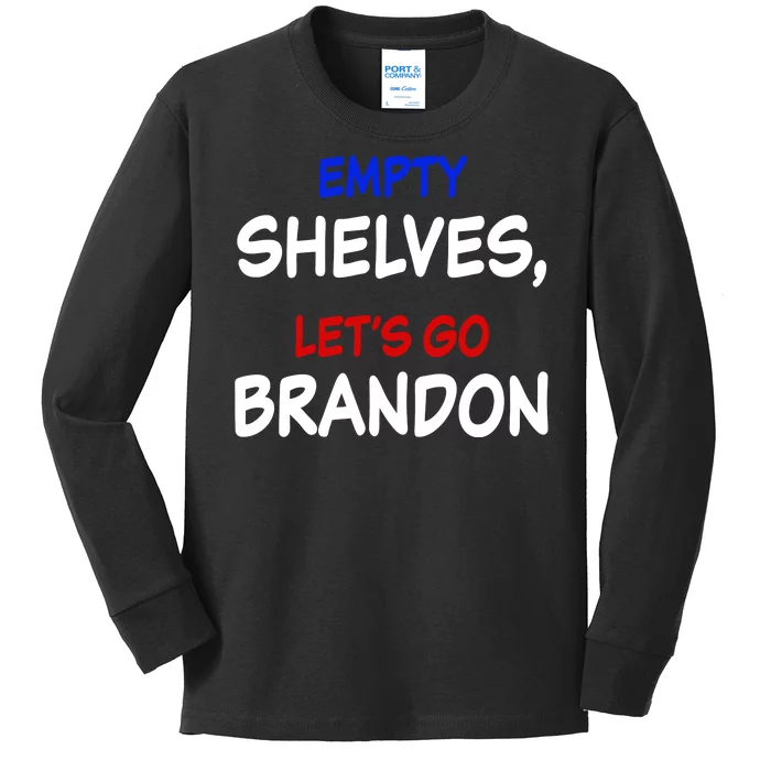 Empty Shelves Let's Go Brandon Classic Kids Long Sleeve Shirt