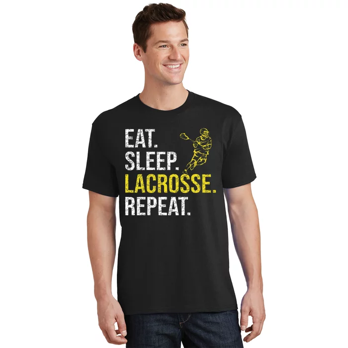 Eat Sleep Lacrosse Repeat Sports Team Gifts  Fathers Day T-Shirt