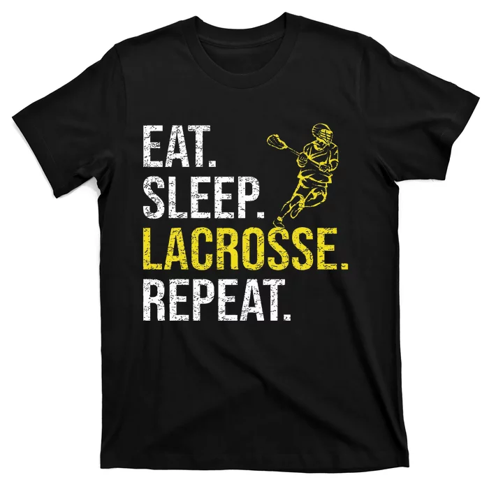 Eat Sleep Lacrosse Repeat Sports Team Gifts  Fathers Day T-Shirt