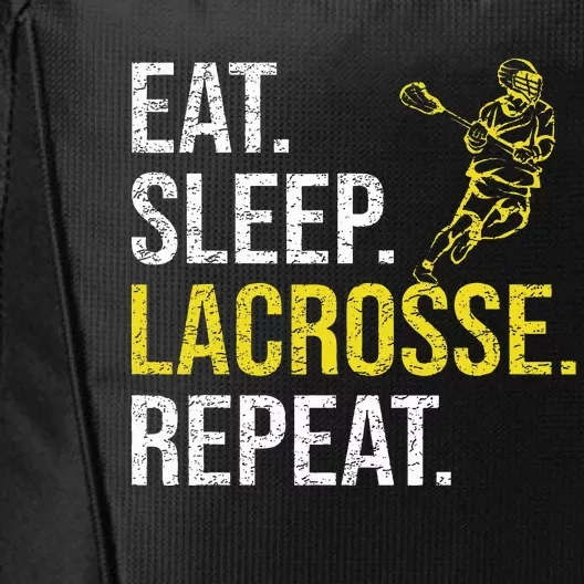 Eat Sleep Lacrosse Repeat Sports Team Gifts  Fathers Day City Backpack