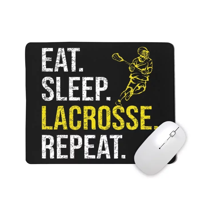 Eat Sleep Lacrosse Repeat Sports Team Gifts  Fathers Day Mousepad