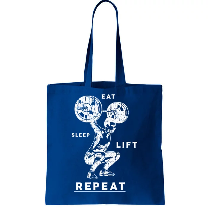 Eat Sleep Lift Repeat Gym American Workout Usa Flag Gift Tote Bag