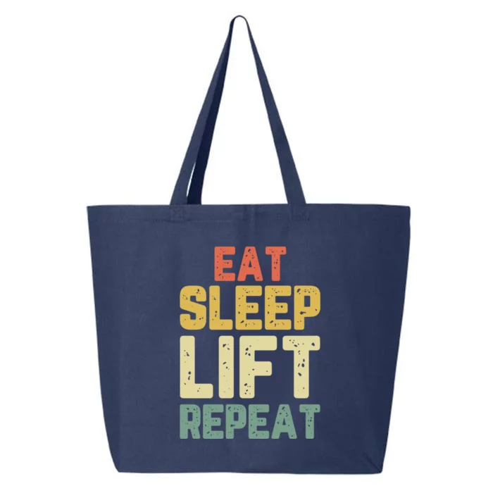 Eat Sleep Lift Repeat Weight Lifter Lifting Gym Gift Vintage Gift 25L Jumbo Tote