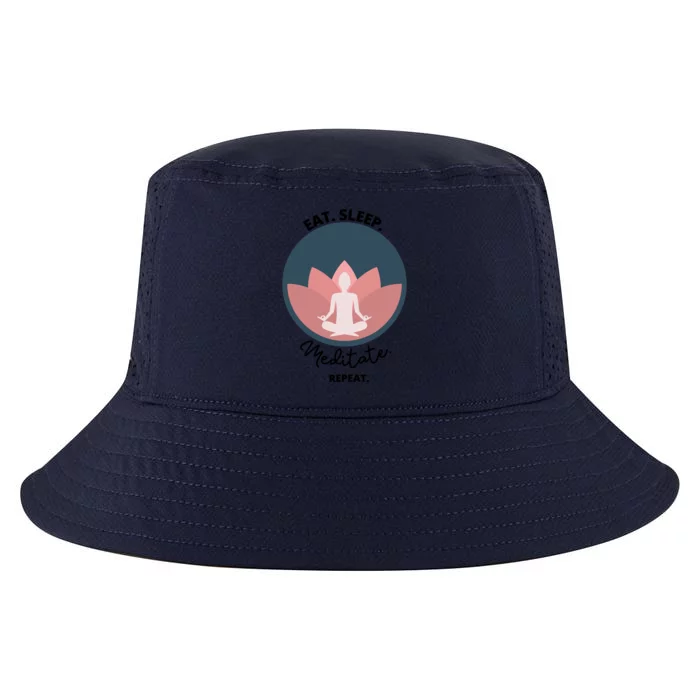 Eat Sleep Meditate Repeat Meditation Yoga Zen Breathe Funny Great Gift Cool Comfort Performance Bucket Hat