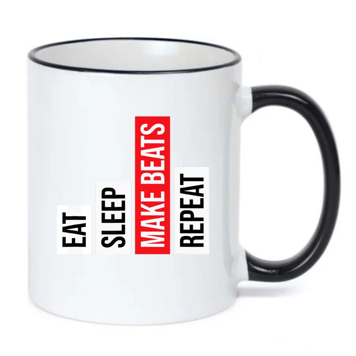 Eat Sleep Make Beats Repeat Music Producer Black Color Changing Mug