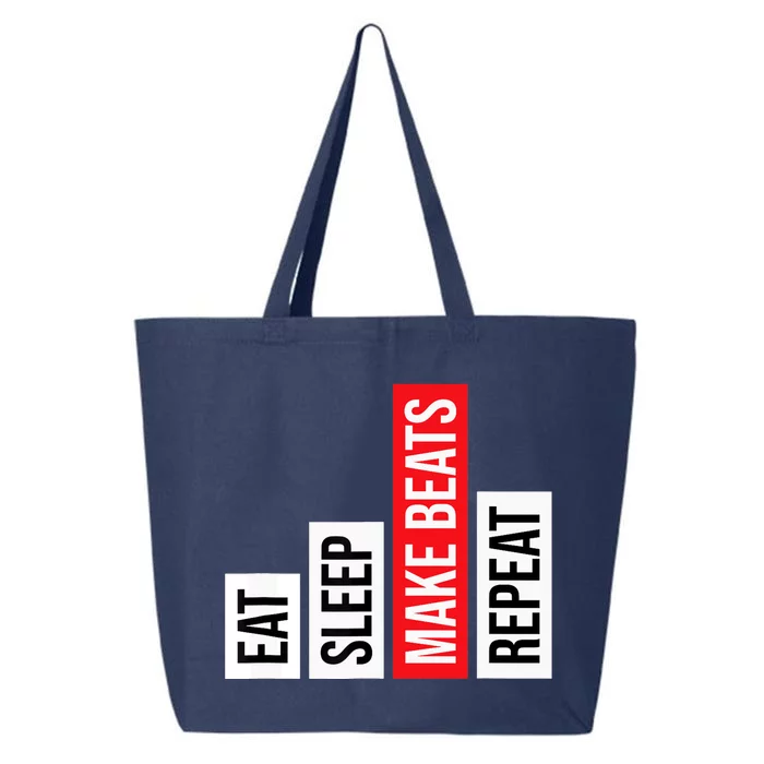 Eat Sleep Make Beats Repeat Music Producer 25L Jumbo Tote