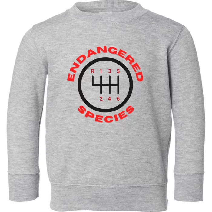 Endangered Species Manual Gearbox Stick Shift 6 Speed Toddler Sweatshirt