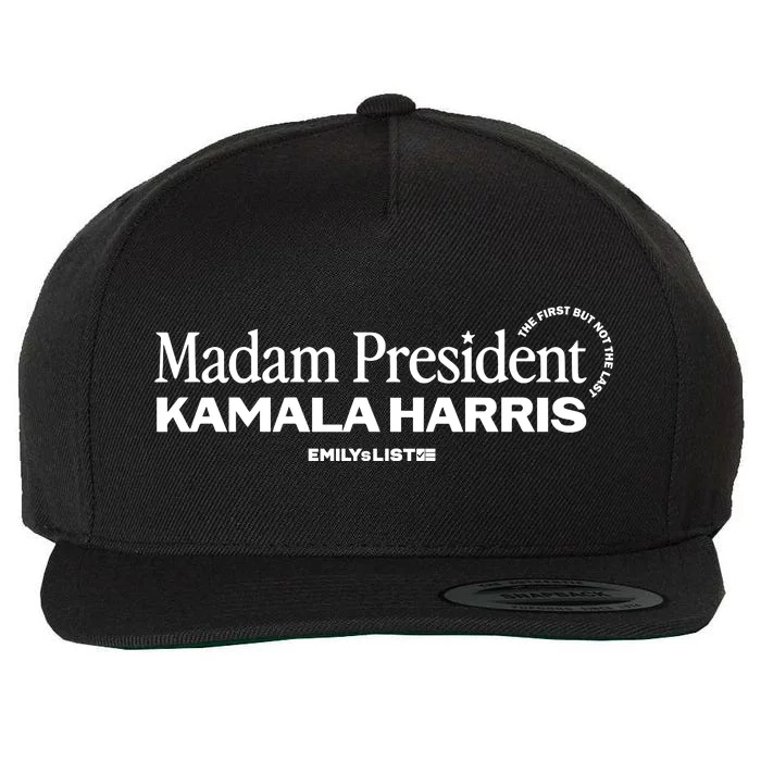 Emilyslist Store Madam President First But Not Last Wool Snapback Cap