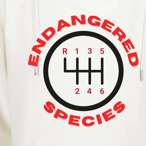 Endangered Species Manual Gearbox Stick Shift 6 Speed Womens Funnel Neck Pullover Hood