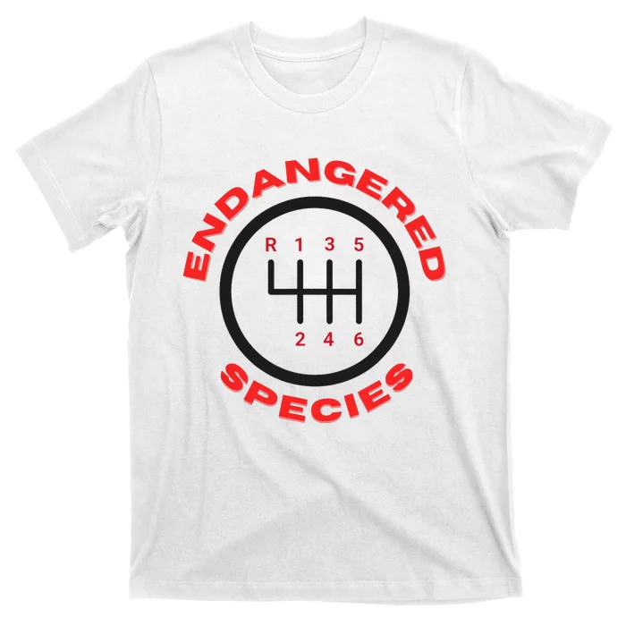 Endangered Species Manual Gearbox Stick Shift 6 Speed T-Shirt