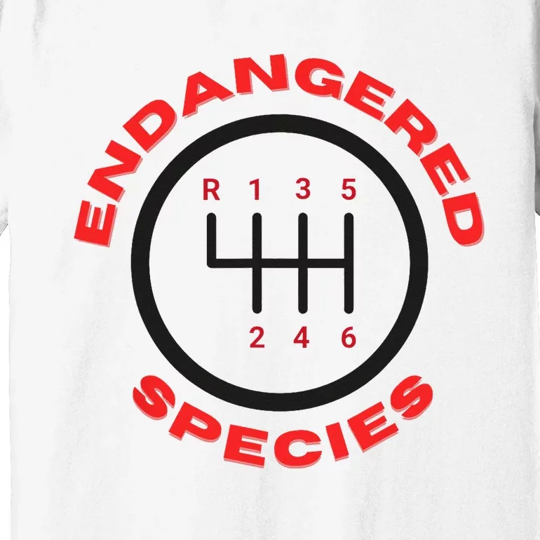 Endangered Species Manual Gearbox Stick Shift 6 Speed Premium T-Shirt