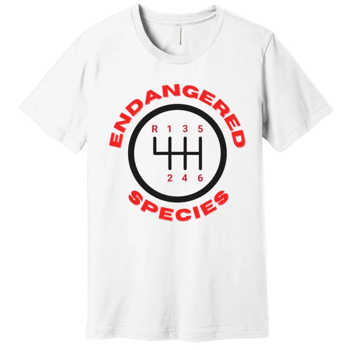 Endangered Species Manual Gearbox Stick Shift 6 Speed Premium T-Shirt