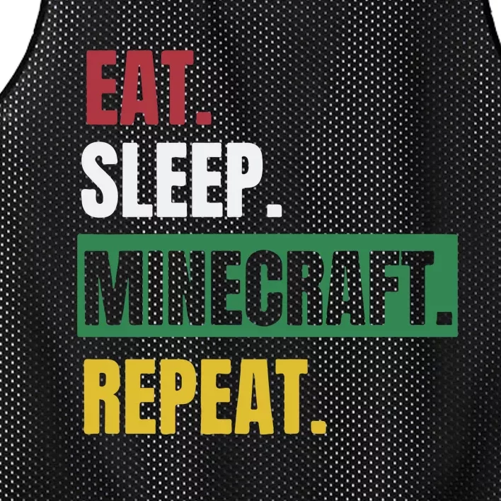 Eat Sleep Mine.Craft Repeat Mesh Reversible Basketball Jersey Tank