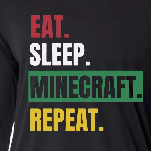 Eat Sleep Mine.Craft Repeat Cooling Performance Long Sleeve Crew