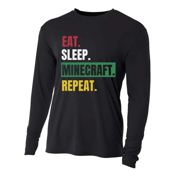 Eat Sleep Mine.Craft Repeat Cooling Performance Long Sleeve Crew