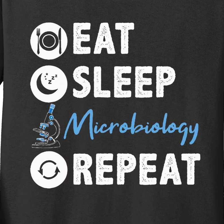 Eat Sleep Microbiology Repeat Microbiologist Kids Long Sleeve Shirt