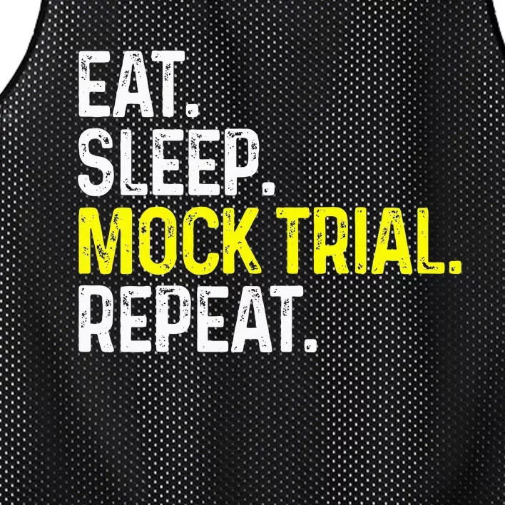 Eat Sleep Mock Trial Repeat Funny Lawyer Gift Mesh Reversible Basketball Jersey Tank