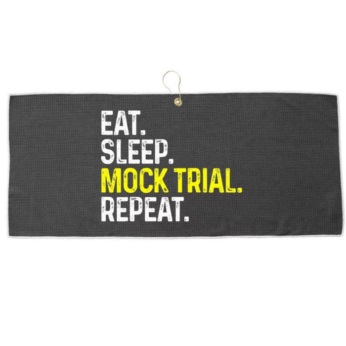 Eat Sleep Mock Trial Repeat Funny Lawyer Gift Large Microfiber Waffle Golf Towel