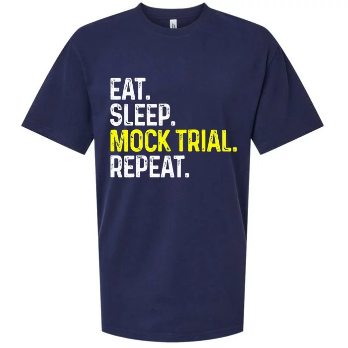 Eat Sleep Mock Trial Repeat Funny Lawyer Gift Sueded Cloud Jersey T-Shirt