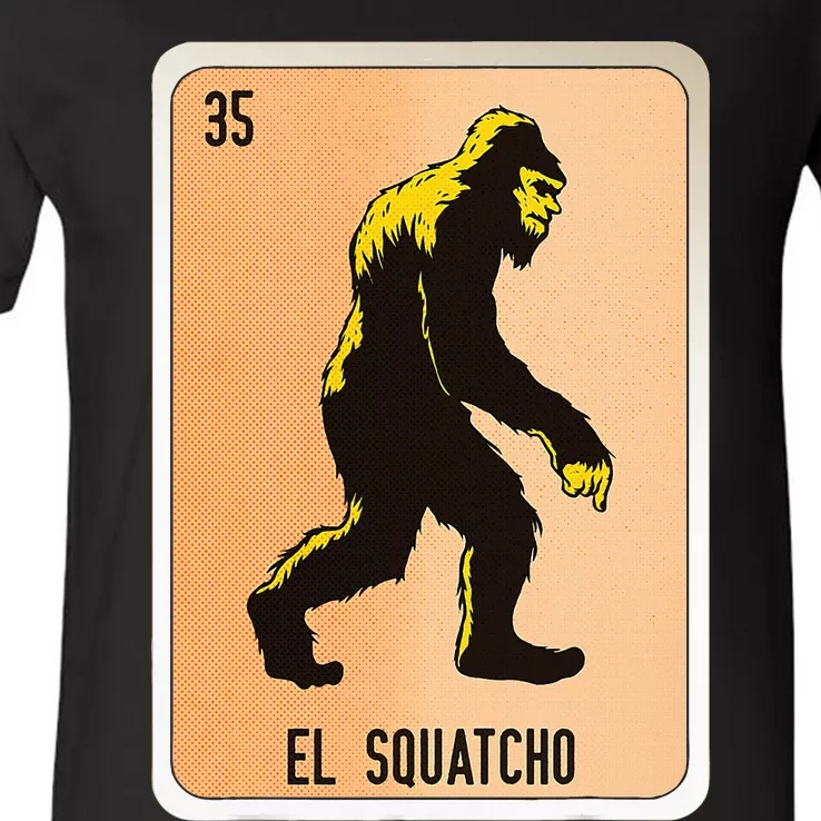 El Squatcho Mexican Slang Chicano Bingo Cards V-Neck T-Shirt