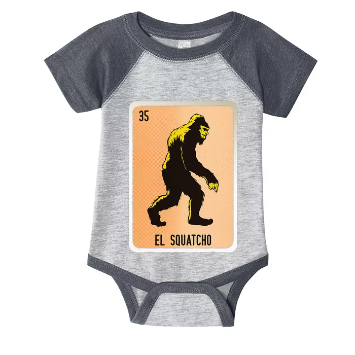 El Squatcho Mexican Slang Chicano Bingo Cards Infant Baby Jersey Bodysuit