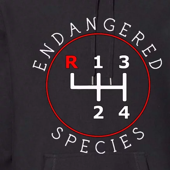 Endangered Species Manual Gearbox Stick Shift 4 Speed 1320 Premium Hoodie