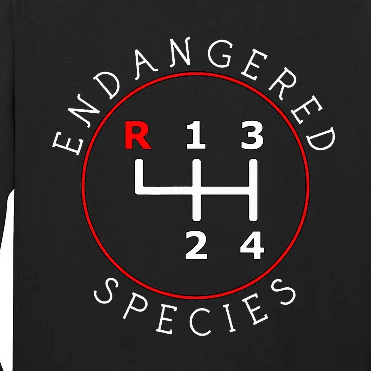 Endangered Species Manual Gearbox Stick Shift 4 Speed 1320 Tall Long Sleeve T-Shirt