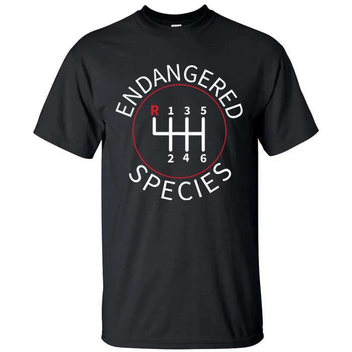 Endangered Species Manual Gearbox Stick Shift 6 Speed Tall T-Shirt