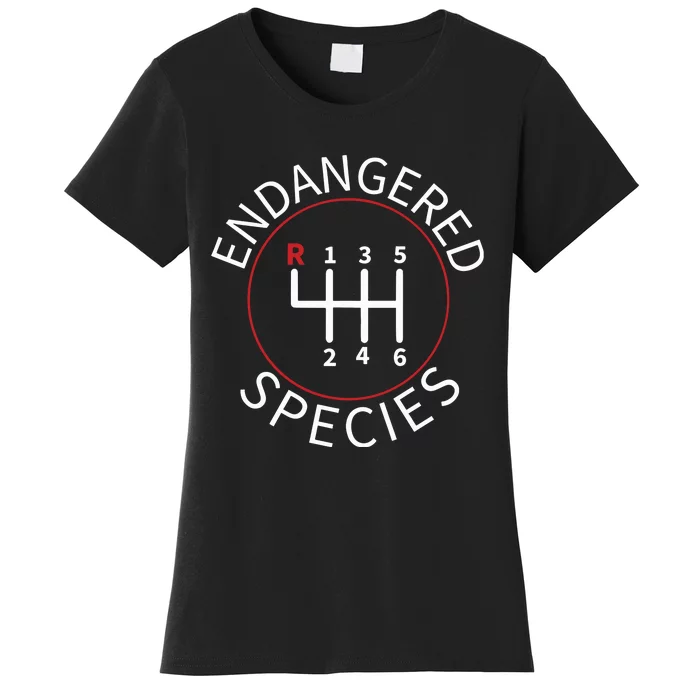 Endangered Species Manual Gearbox Stick Shift 6 Speed Women's T-Shirt