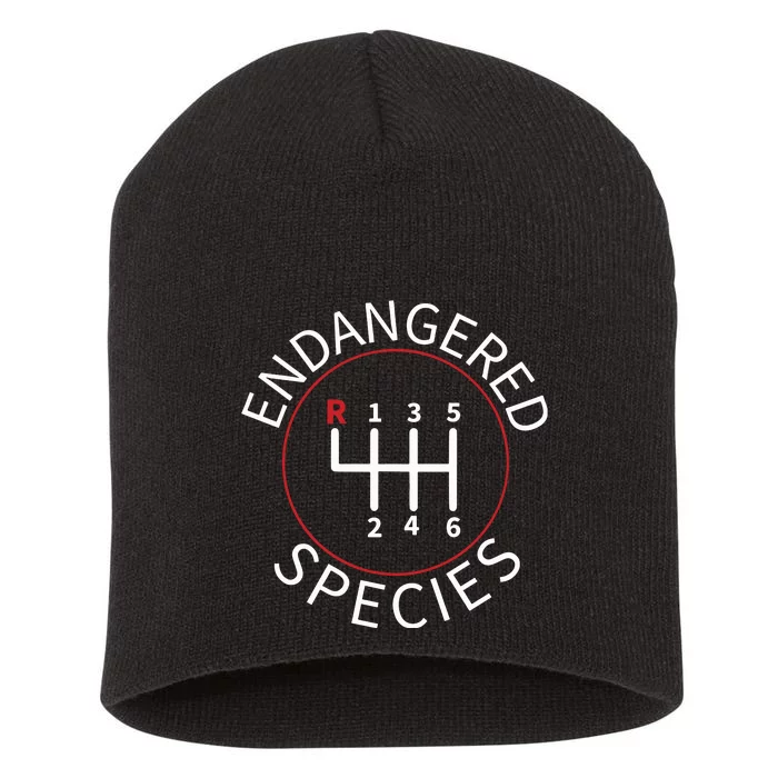 Endangered Species Manual Gearbox Stick Shift 6 Speed Short Acrylic Beanie