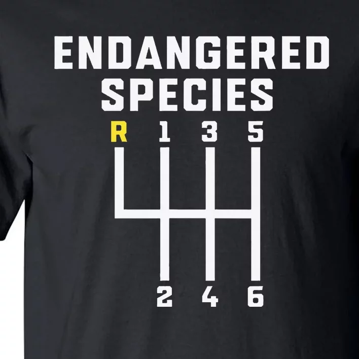 Endangered Species Manual Gearbox Stick Shift 6 Speed Tall T-Shirt